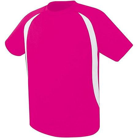 Youth Liberty Soccer Jersey Raspberry/white Single & Shorts