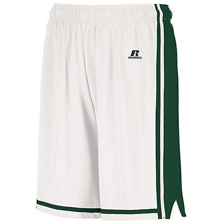 Youth Legacy Basketball Shorts White/cardinal Single Jersey &