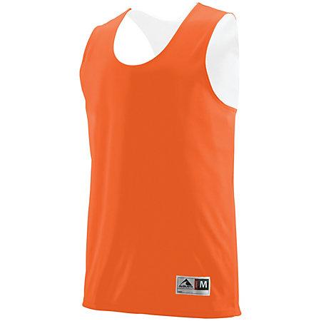 Camiseta sin mangas reversible absorbente de color naranja / blanco Camiseta y pantalones cortos de baloncesto para adultos