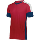 Youth Wembley Soccer Jersey Scarlet/navy/white Single & Shorts