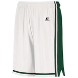Pantalones cortos de baloncesto Legacy Blanco / verde oscuro Camiseta individual para adulto y