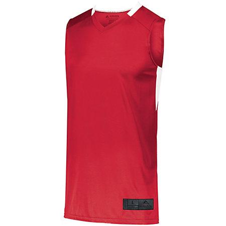 Step-Back Basketball Jersey Red/white Adult Single & Shorts