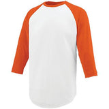 Nova Jersey White/orange Adult Baseball