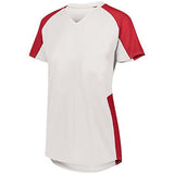 Girls Cutter Jersey White/red Ladies Softball