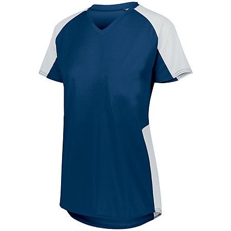 Girls Cutter Jersey Navy/white Ladies Softball