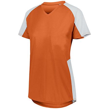Girls Cutter Jersey Orange/white Ladies Softball