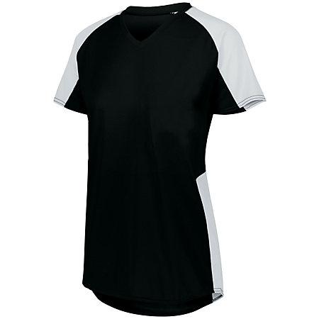 Girls Cutter Jersey Black/white Ladies Softball