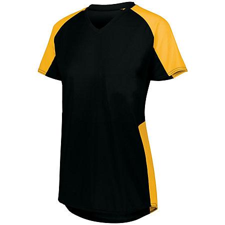 Girls Cutter Jersey Black/gold Ladies Softball