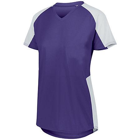 Girls Cutter Jersey Purple/white Ladies Softball