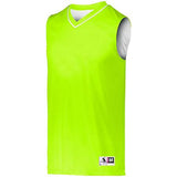 Youth Reversible Two-Color Jersey Lime/white Basketball Single & Shorts