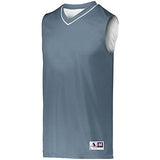 Youth Reversible Two-Color Jersey Graphite/white Basketball Single & Shorts