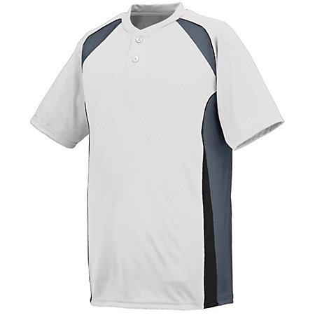 Youth Base Hit Jersey White/graphite/black Baseball