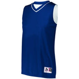 Camiseta bicolor reversible para mujer Azul marino / blanco Camiseta y pantalones cortos de baloncesto