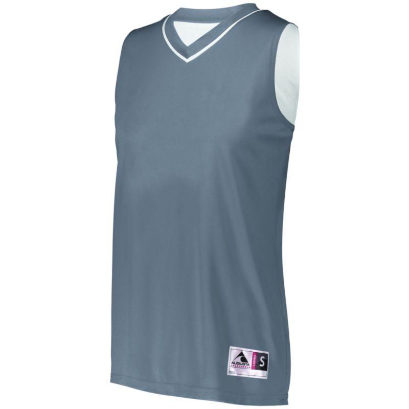 Camiseta de baloncesto reversible de dos colores para mujer Graphite / white Basketball Single & Shorts