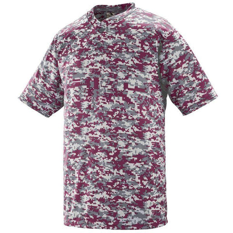 Youth Digi Camo Wicking Two-Button Jersey Navy Baseball