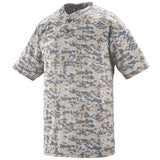 Youth Digi Camo Wicking Two-Button Jersey Sand Baseball