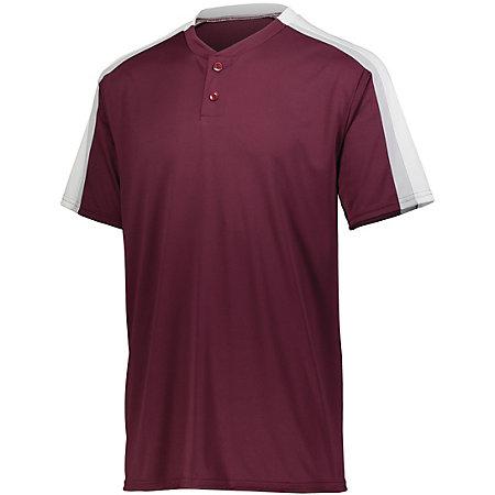 Youth Power Plus Jersey 2.0 Maroon/white/silver Grey Baseball