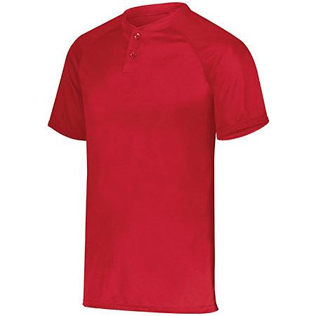 Attain Two-Button Jersey Red Adult Baseball