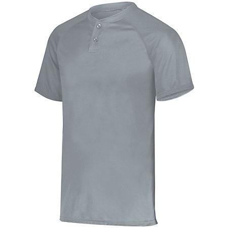 Attain Two-Button Jersey Blue Grey Adult Baseball