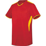Youth Globe Jersey Scarlet/white Youth Single Soccer & Shorts