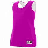 Ladies Reversible Wicking Tank Power Pink/white Basketball Single Jersey & Shorts