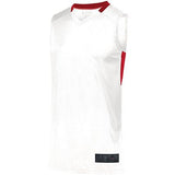 Step-Back Basketball Jersey White/red Adult Single & Shorts