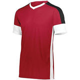 Youth Wembley Soccer Jersey Scarlet/white/black Single & Shorts