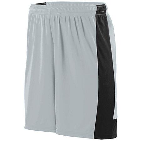 Youth Lightning Shorts Silver/black Single Soccer Jersey &