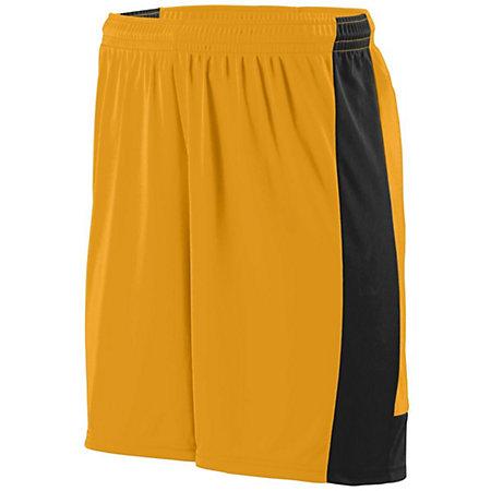 Shorts Lightning para jóvenes Camiseta de fútbol individual dorada / negra &