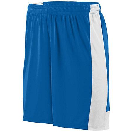 Pantalones cortos Lightning para jóvenes Royal / blanco Single Soccer Jersey &