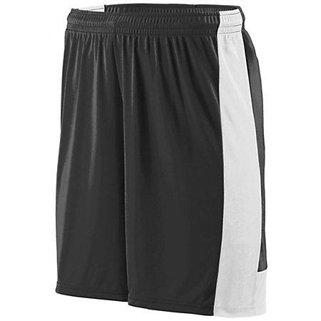 Pantalones cortos Lightning para jóvenes Negro / blanco Single Soccer Jersey &