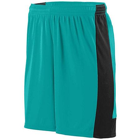 Shorts Lightning para jóvenes Camiseta de fútbol individual verde azulado / negro &