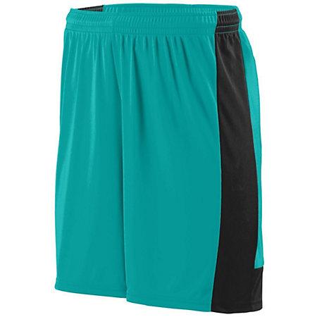 Youth Lightning Shorts Teal/black Single Soccer Jersey &