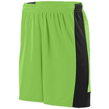 Youth Lightning Shorts Lime/black Single Soccer Jersey &