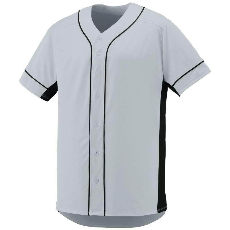 Slugger Jersey Silver/black Adult Baseball