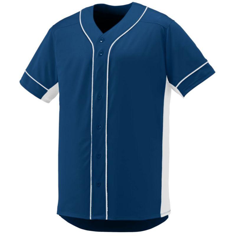 Jersey de bateador juvenil azul marino / béisbol blanco