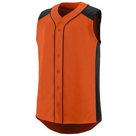 Youth Sleeveless Slugger Jersey Orange/black Baseball