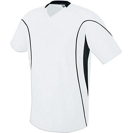 Camiseta de fútbol Helix para jóvenes Blanco / blanco / negro Single & Shorts
