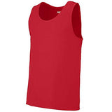 Camiseta sin mangas y pantalones cortos de entrenamiento de baloncesto rojo para adultos