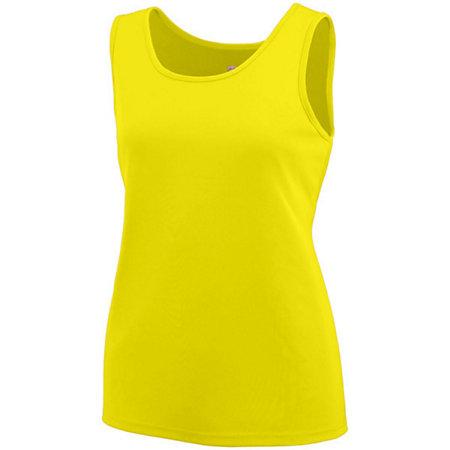 Ladies Training Tank Power Yellow Basketball Single Jersey & Shorts