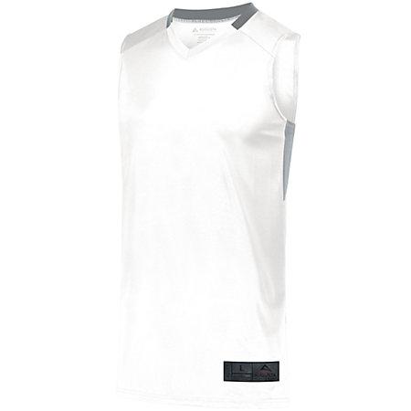 Step-Back Basketball Jersey White/silver Adult Single & Shorts