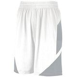 Step-Back Basketball Shorts White/silver Adult Single Jersey &