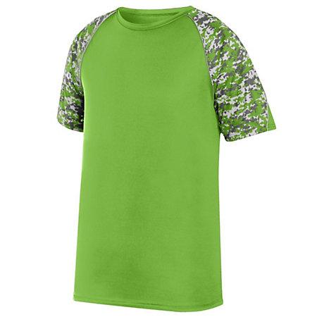 Youth Color Block Digi Camo Jersey Lime/lime Digi/silver Baseball