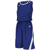 Ladies Athletic Cut Jersey Royal/white Basketball Single & Shorts