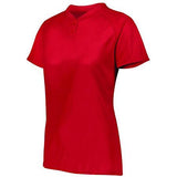 Ladies Attain Two-Button Jersey Red Softball