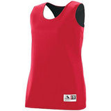 Ladies Reversible Wicking Tank Red/black Basketball Single Jersey & Shorts