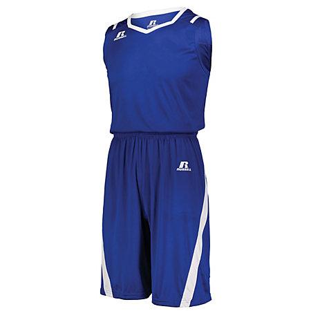 Athletic Cut Shorts Royal/white Adult Basketball Single Jersey &