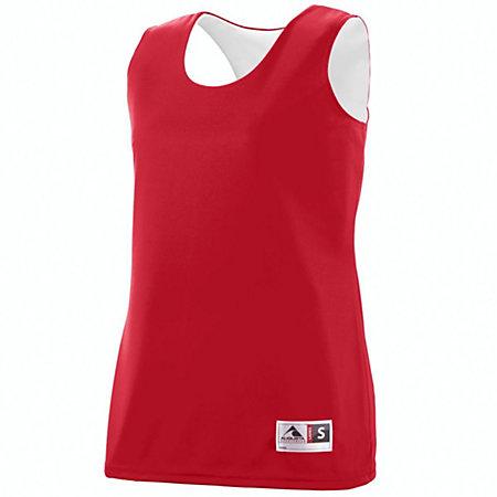 Ladies Reversible Wicking Tank Red/white Basketball Single Jersey & Shorts