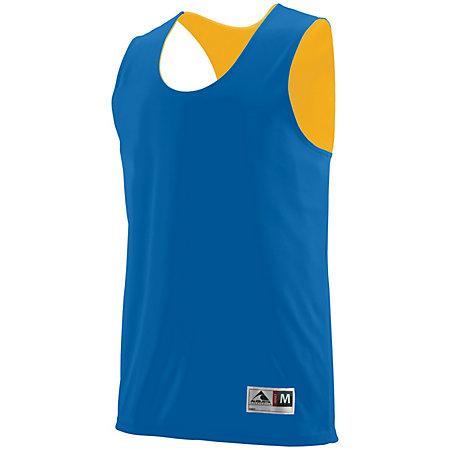 Camiseta sin mangas y pantalones cortos reversibles de baloncesto para adultos Royal / Gold