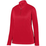 Ladies Wicking Fleece Pullover Red Softball